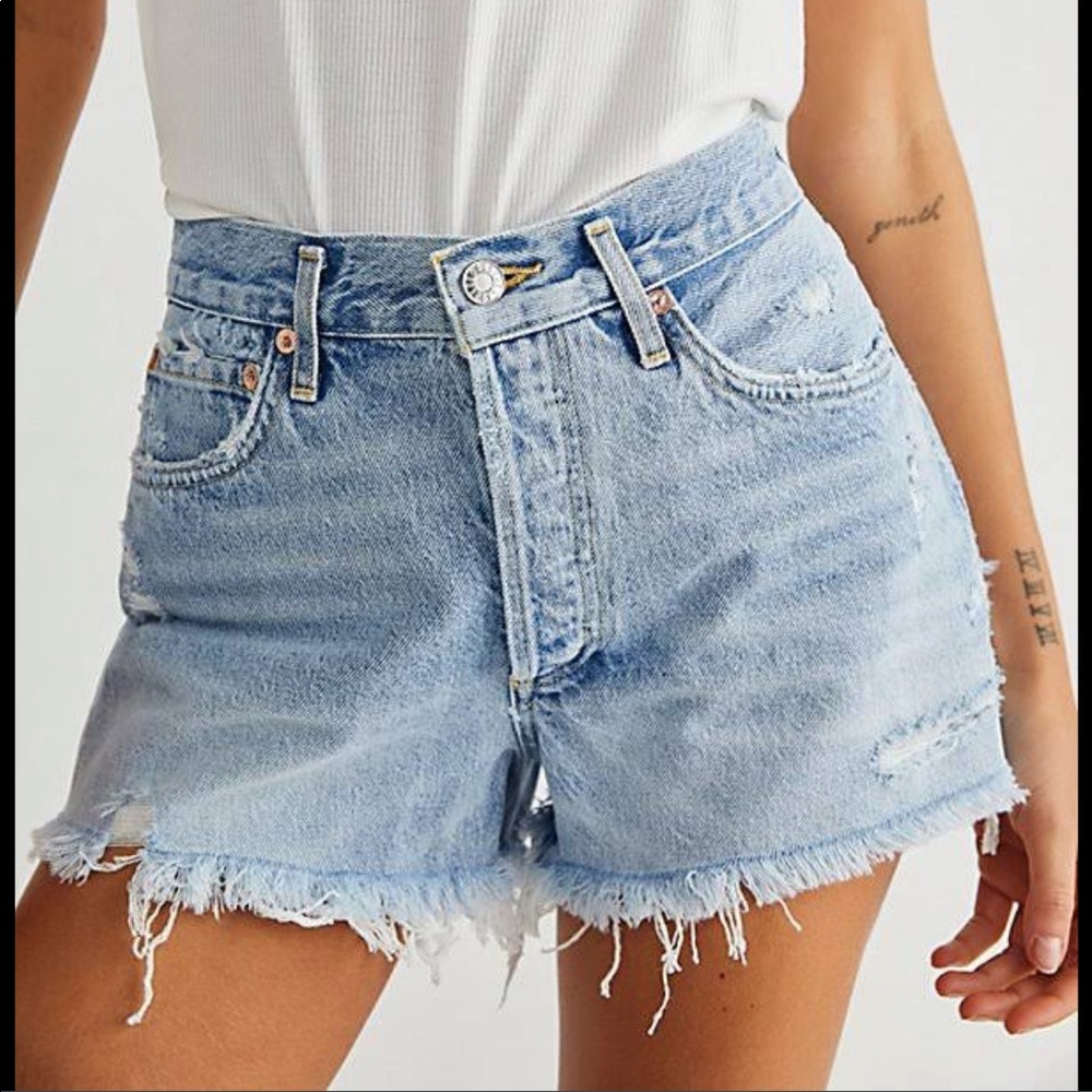 Agolde Parker Denim Shorts in color “Swapmeet”